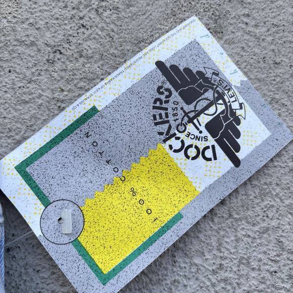 Deadstock 90s Dockers Jeans 28x30 Pleated Denim Levi’s Baggy Acid Wash Vintage - Picture 14 of 14